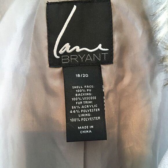Lane Bryant faux leather fur collar moto jacket 18 - Picture 7 of 10